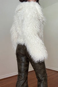 Faux Fur Oversized Crop Coat