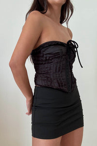 Strapless Sweetheart Lace-Up Corset Top