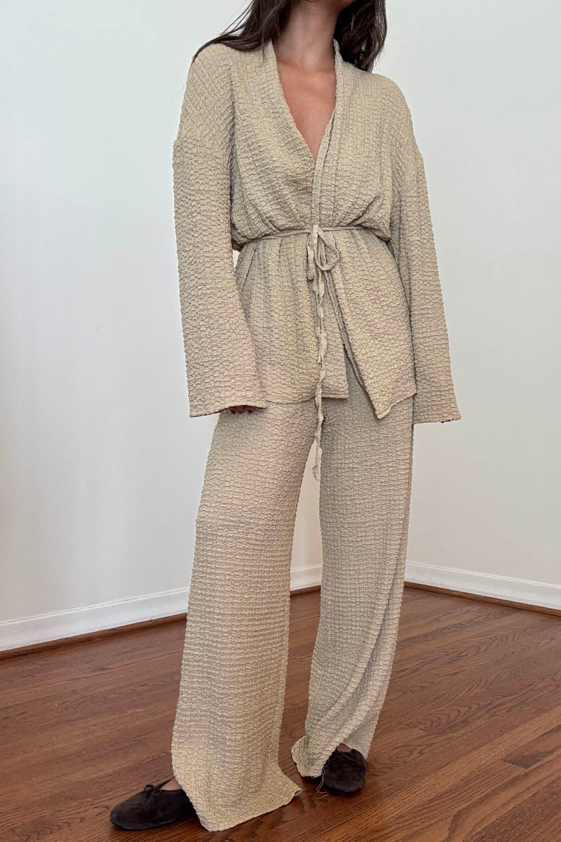 Belted Kimono W/ Wide Leg Pants