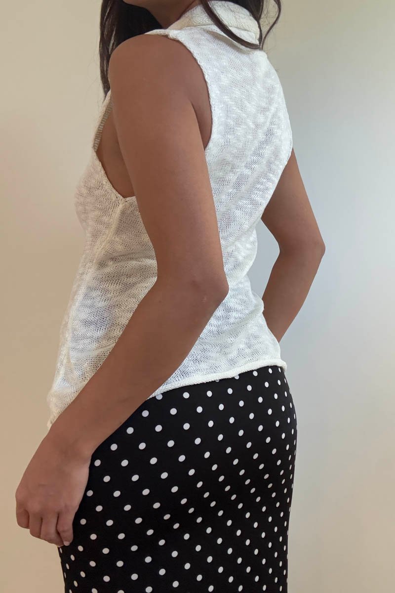 Knit Sleeveless Turtleneck Top
