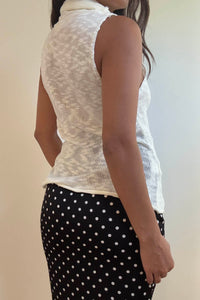 Knit Sleeveless Turtleneck Top