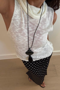 Knit Sleeveless Turtleneck Top