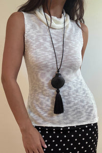 Knit Sleeveless Turtleneck Top