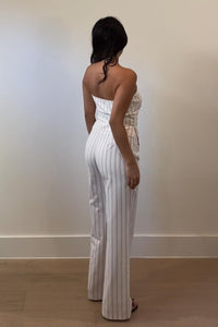 Strapless Top High Rise Pants Set