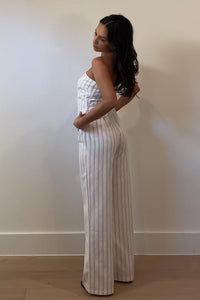Strapless Top High Rise Pants Set