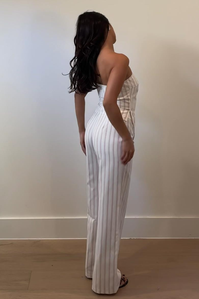 Strapless Top High Rise Pants Set