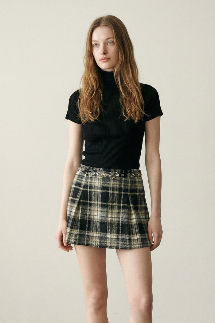 Plaid A-Line Skirt