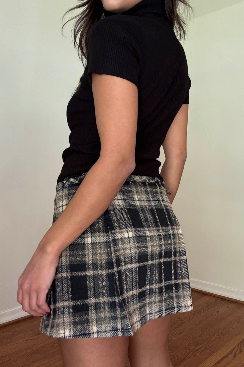 Plaid A-Line Skirt