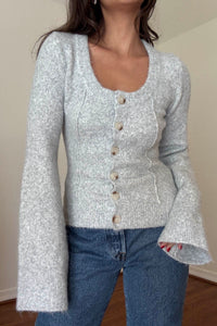 Knit Scoop Neck Cardigan