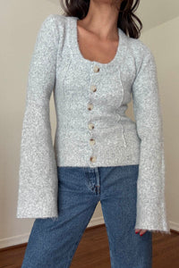 Knit Scoop Neck Cardigan