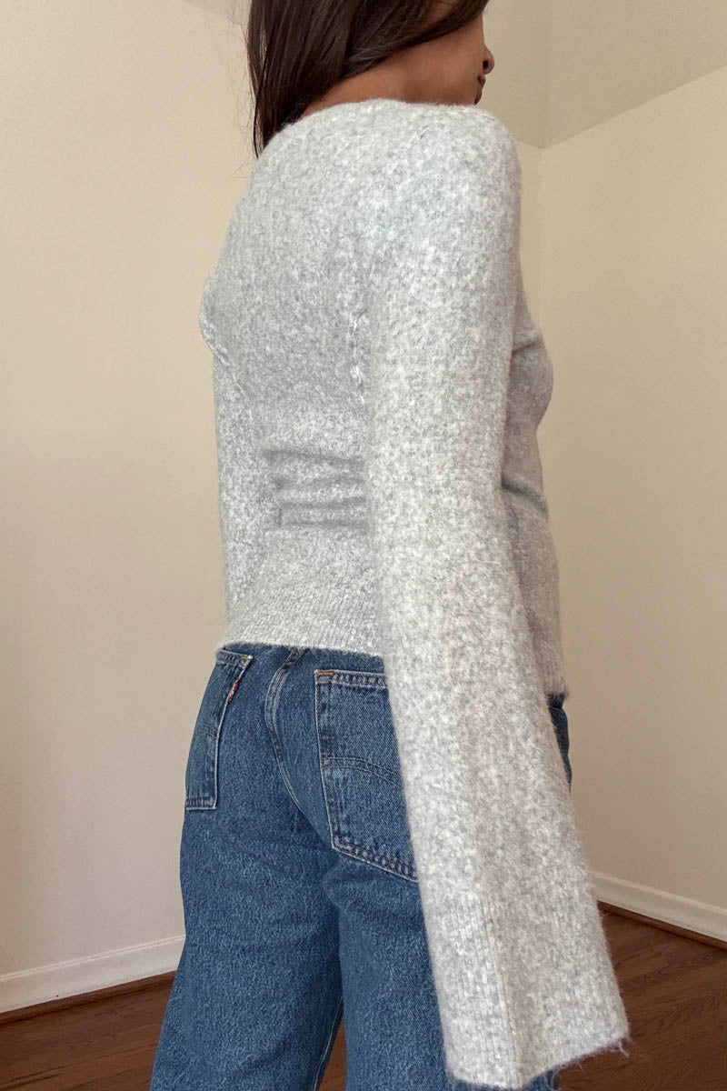 Knit Scoop Neck Cardigan