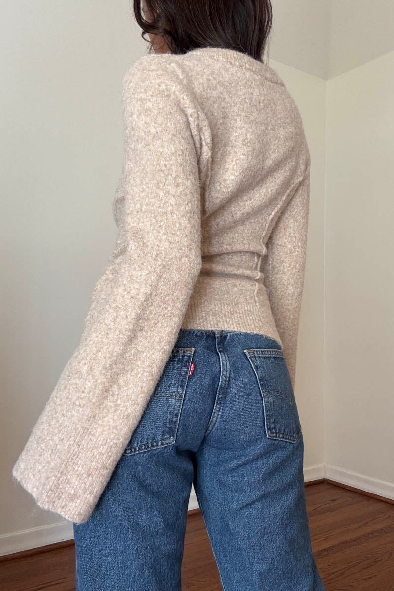 Knit Scoop Neck Cardigan