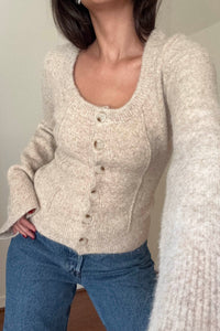 Knit Scoop Neck Cardigan