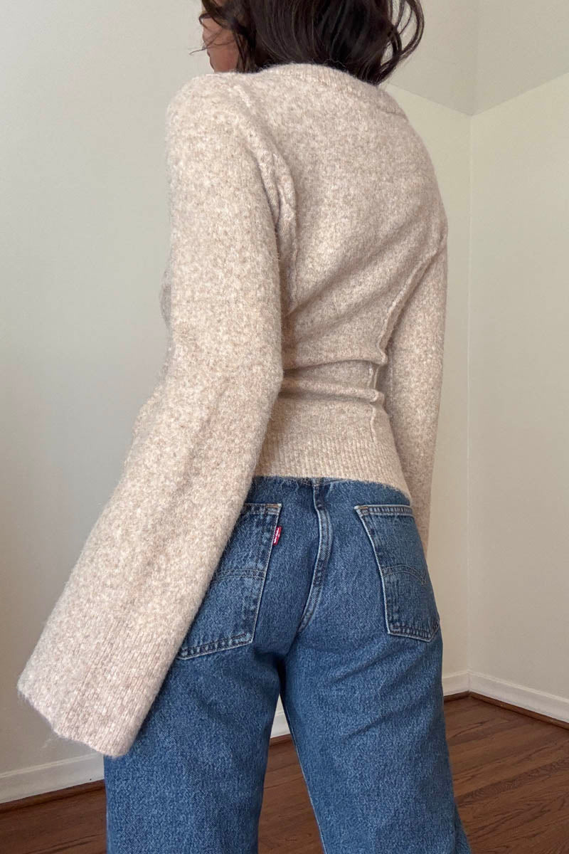 Knit Scoop Neck Cardigan