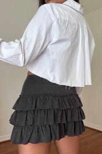 Tiered Ruffle High Waist Mini Skirt