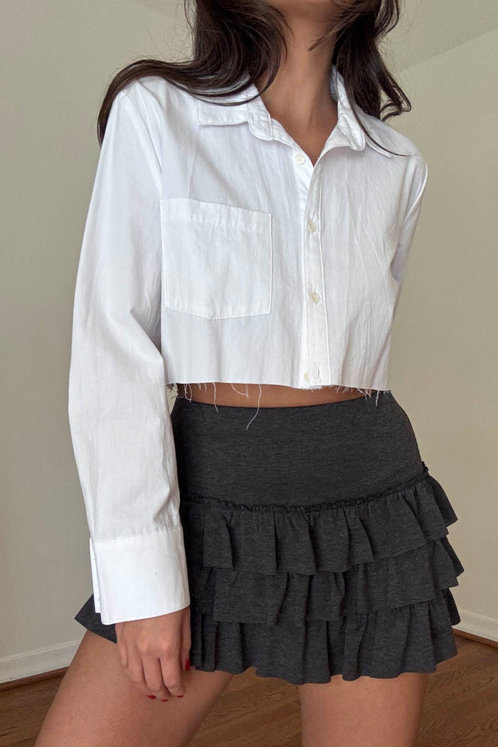 Tiered Ruffle High Waist Mini Skirt