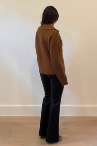 Knitted Lapel Collar Jacket