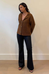 Knitted Lapel Collar Jacket