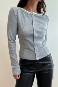 Button Front Knit Cardigan