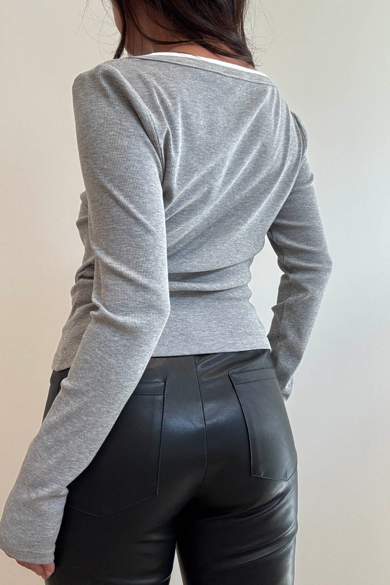 Button Front Knit Cardigan