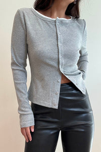 Button Front Knit Cardigan