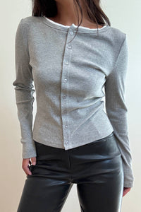 Button Front Knit Cardigan