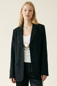 Fitted Waist Woven Blazer