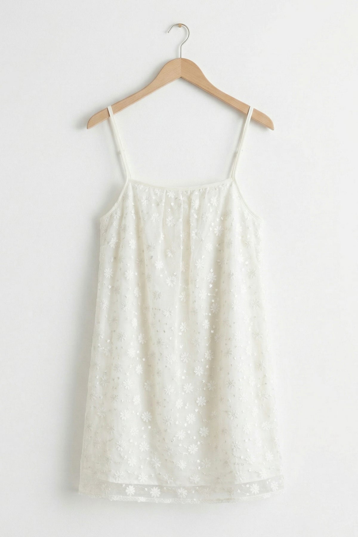 Sequin Floral Lace Spaghetti Strap Mini Dress