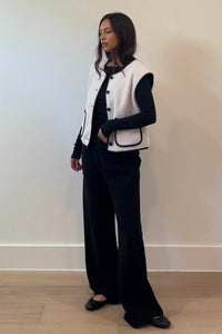 Reversible Teddy Sherpa Button Front Vest