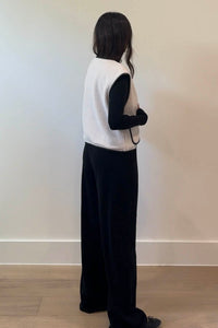 Reversible Teddy Sherpa Button Front Vest