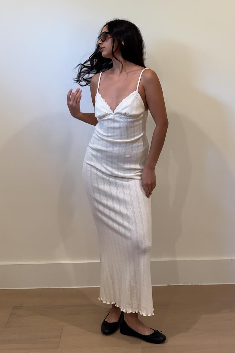 Pointelle Midi Dress