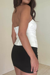 Buckle Detail Strapless Tube Top