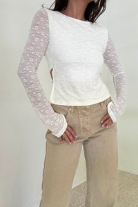 Tie Back Flared Sleeve Top