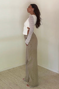Tie Back Flared Sleeve Top