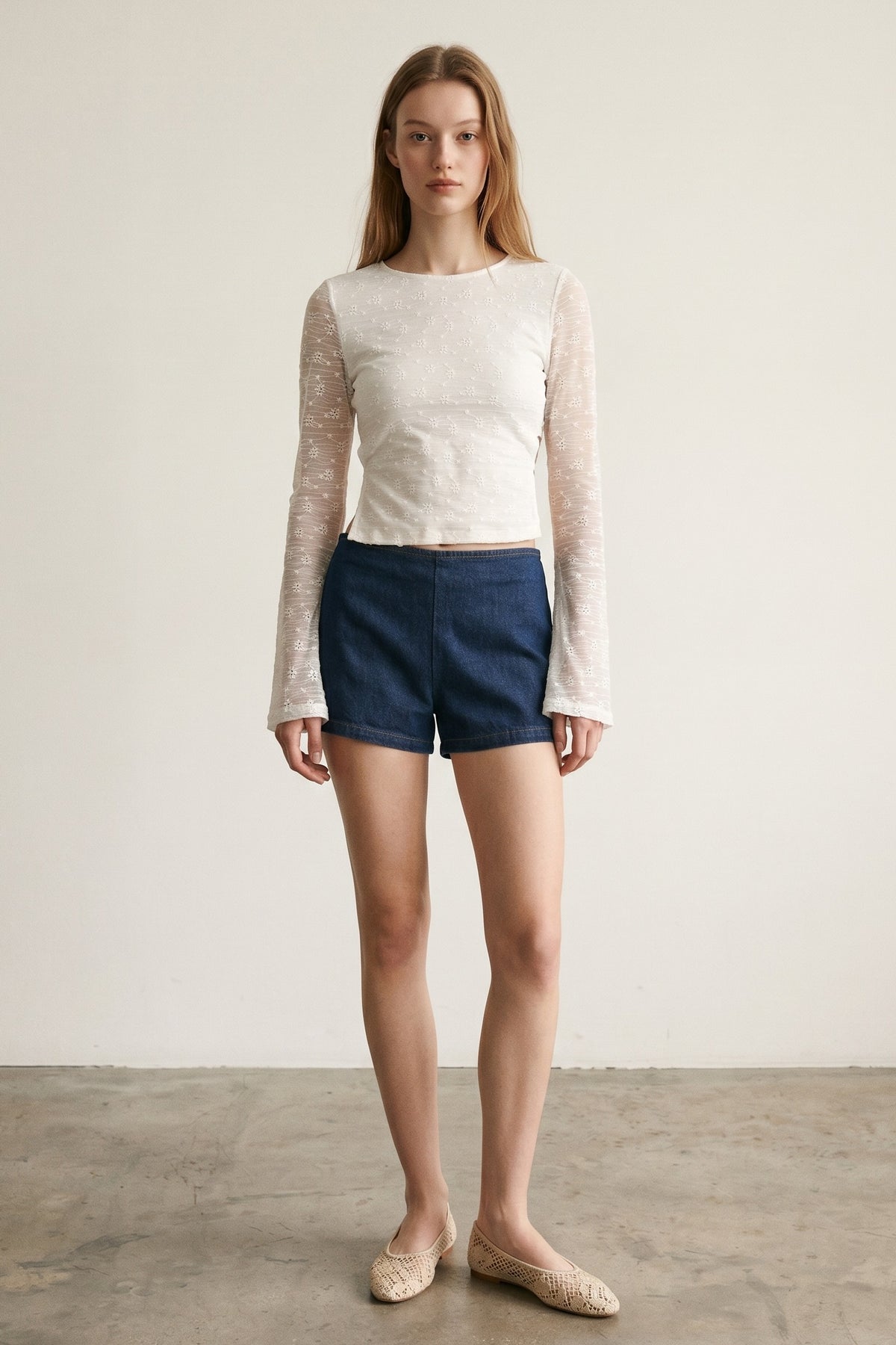 Tie Back Flared Sleeve Top
