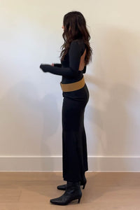 Turtle Neck Mermaid Midi Dress