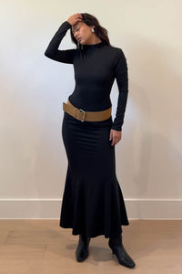 Turtle Neck Mermaid Midi Dress