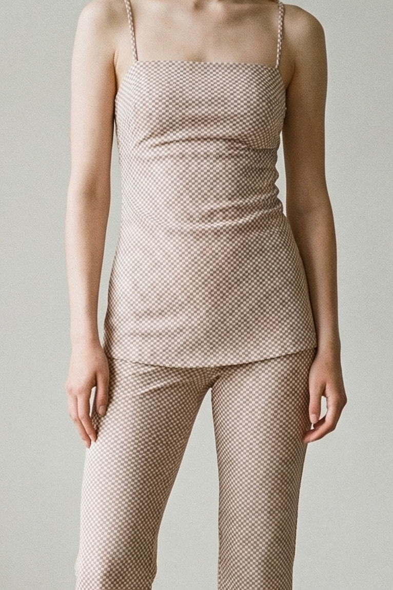 2 Piece Longline Tube Top Straight Leg Pant Sets