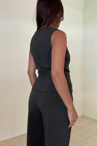 Stretch Knit Sleeveless Peplum Top