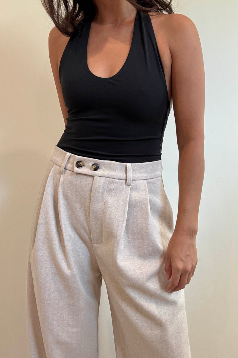 Wrapped Waist Wide Fit Trousers