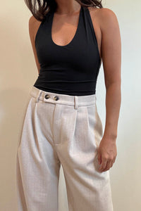 Wrapped Waist Wide Fit Trousers