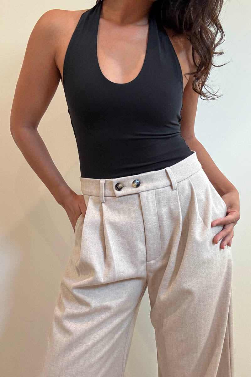 Wrapped Waist Wide Fit Trousers
