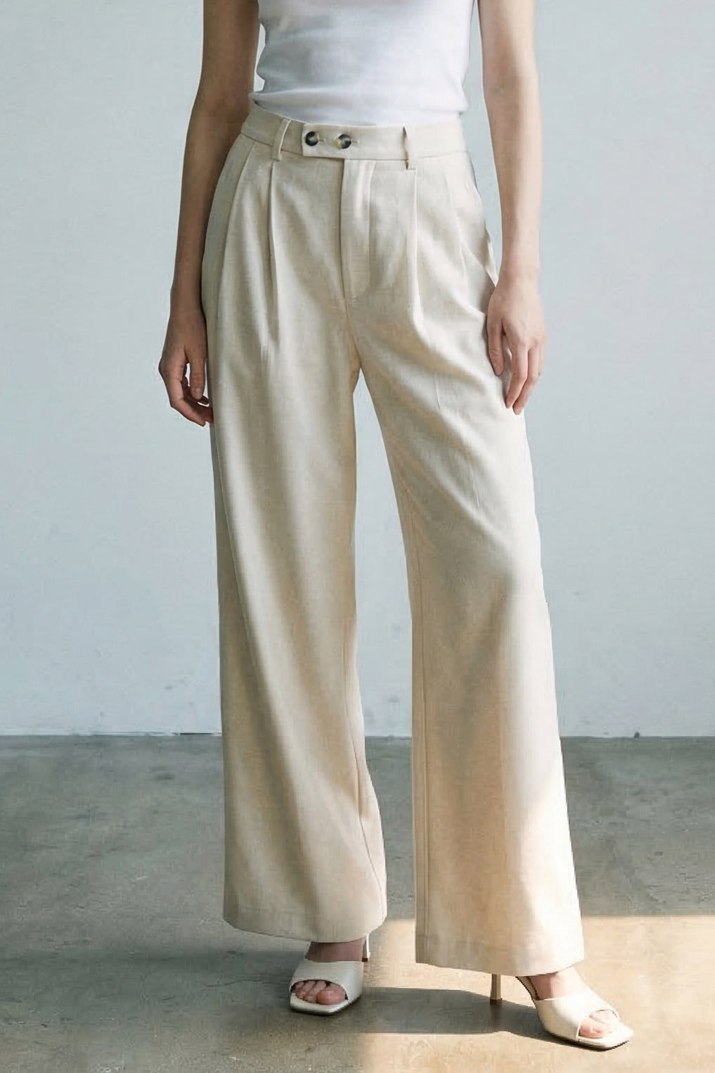 Wrapped Waist Wide Fit Trousers