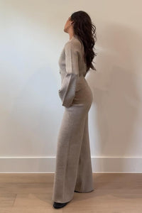 Knitted Straight Leg Suit Pants