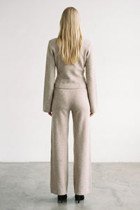 Knitted Straight Leg Suit Pants