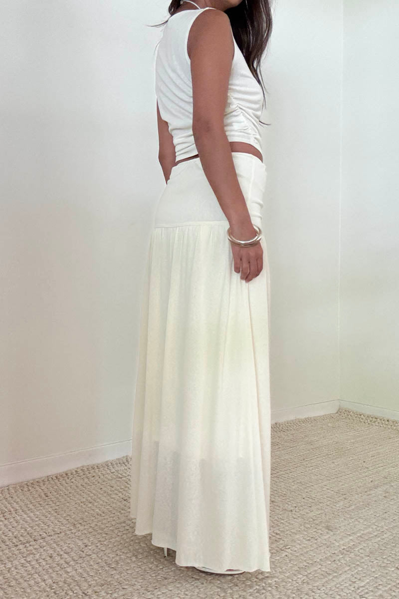 Knit Sleeveless Top Maxi Skirt Set