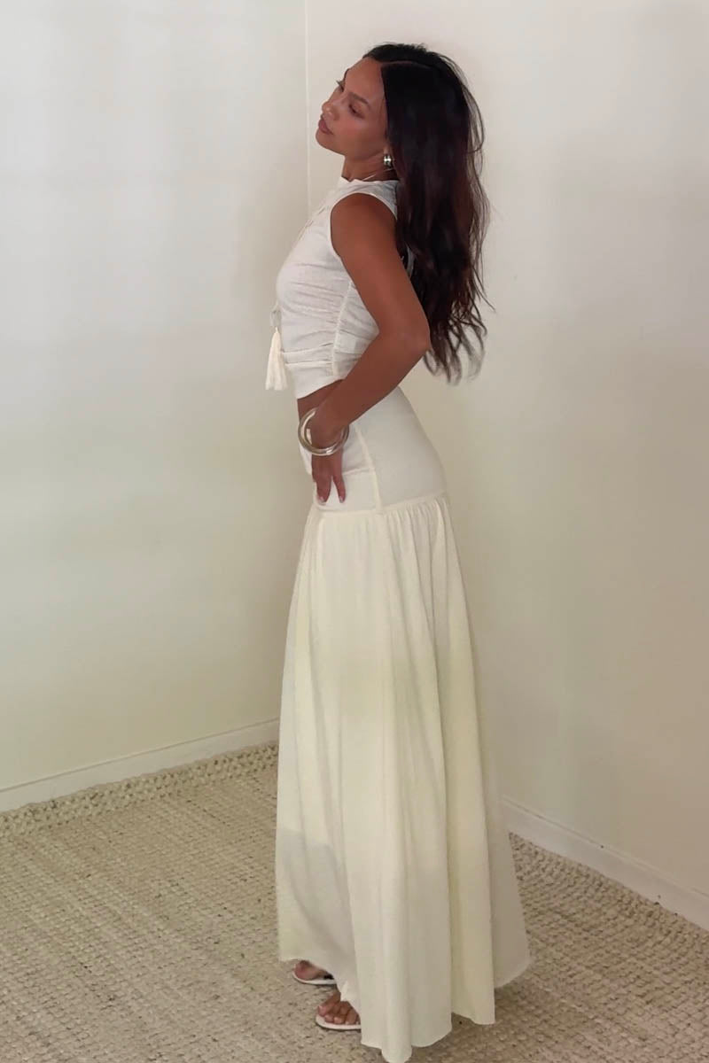 Knit Sleeveless Top Maxi Skirt Set