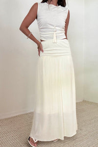 Knit Sleeveless Top Maxi Skirt Set