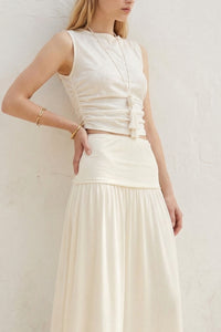 Knit Sleeveless Top Maxi Skirt Set