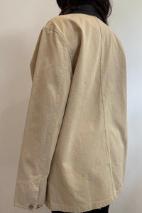 Contrast Collar Oversized Workwear Jacket